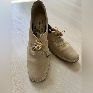 BREVITT BOUNCERS Vintage Tan Suede Shoes Tassle Tie Made in England Countrycore